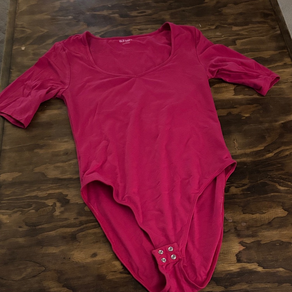 Old Navy Pink Bodysuit with Snap Closure - Picture 2 of 3